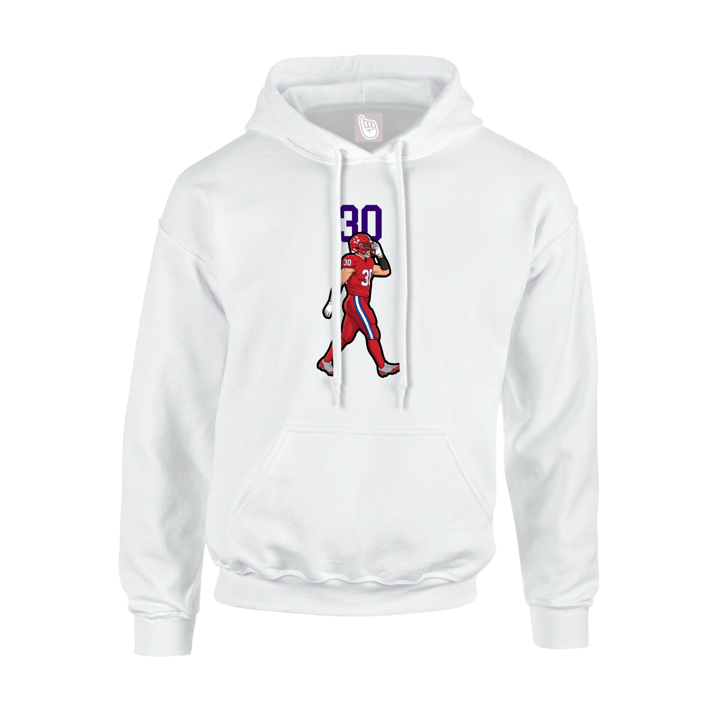 Hoodie — Number Top in White