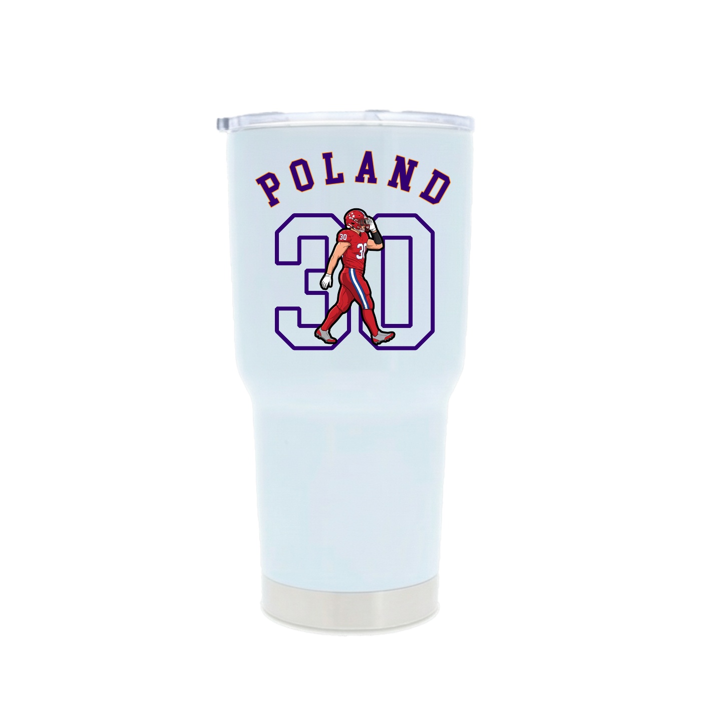 30oz Stainless Steel Tumbler — Shirsey Arch in White