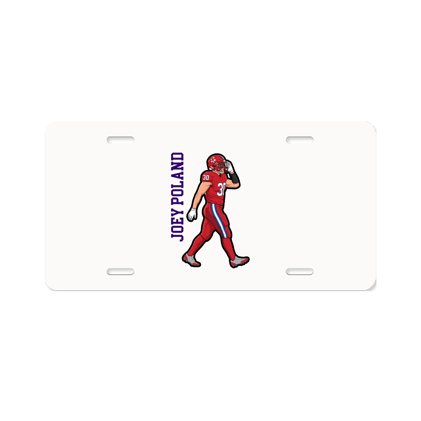 License Plate — Name Vertical in Classic