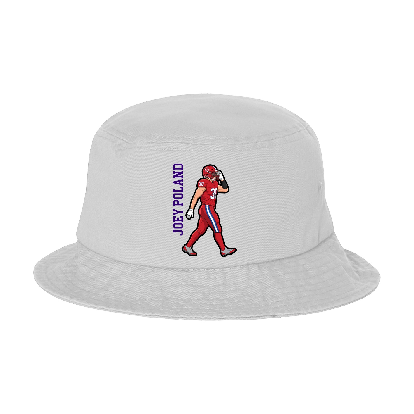 Bucket Cap — Name Vertical in White