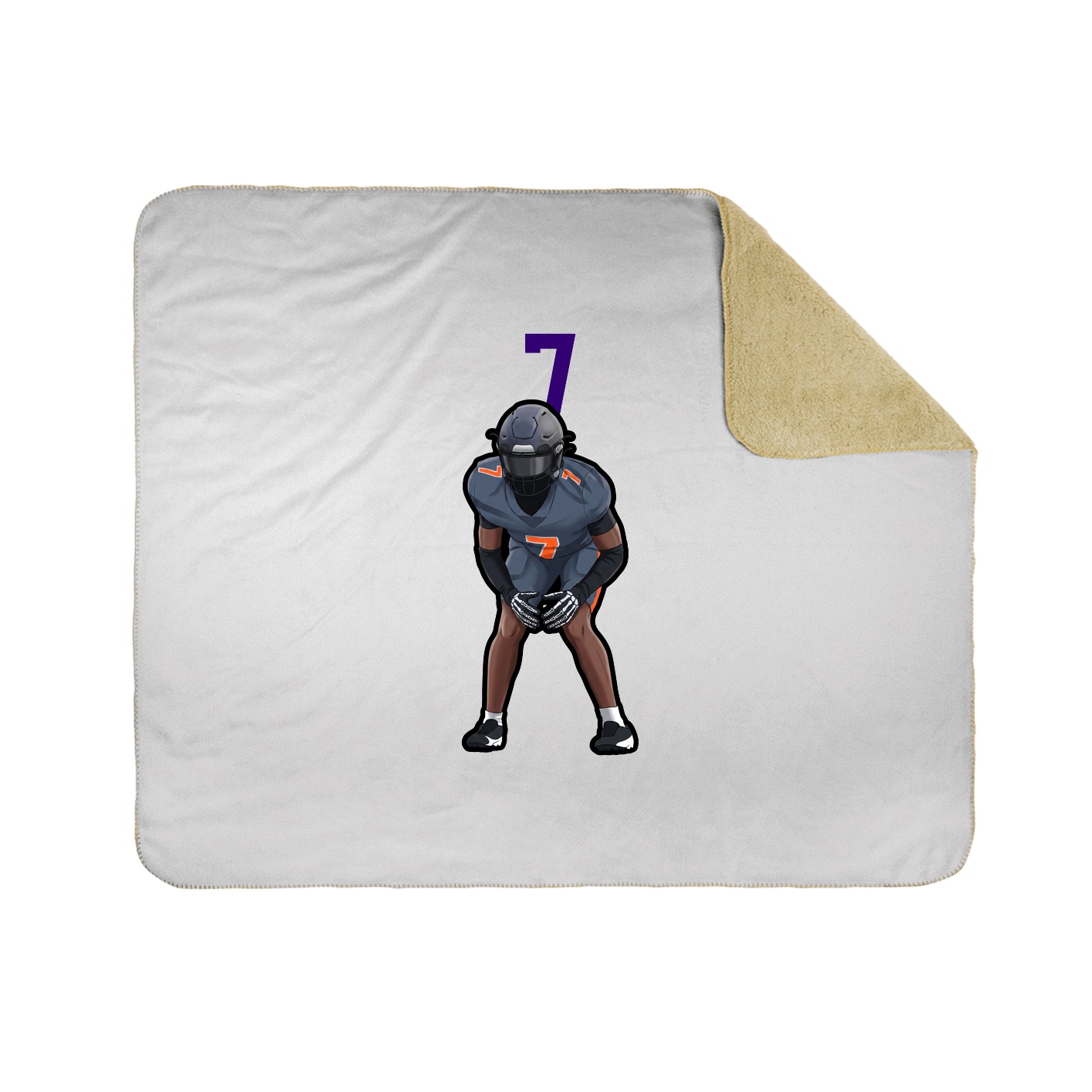 Throw Blanket — Number Top in White