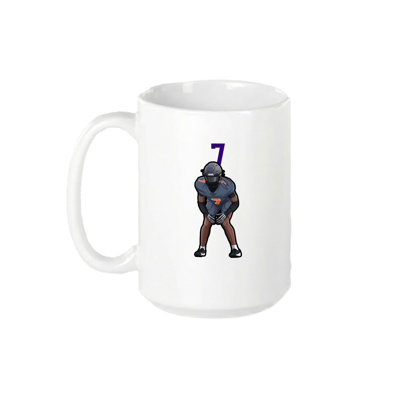 15oz Coffee Mug — Number Top in White