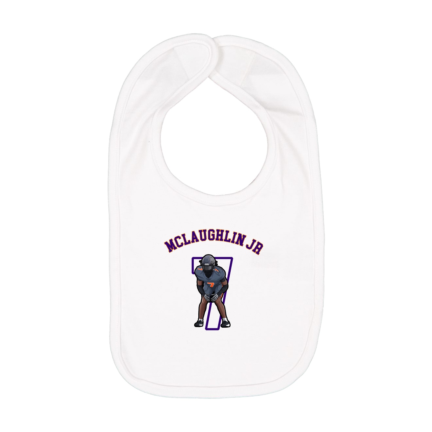 Infant Bib — Shirsey Arch in White