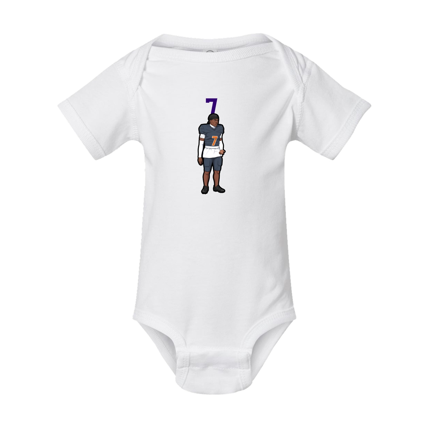 Baby Onesie — Number Top in White