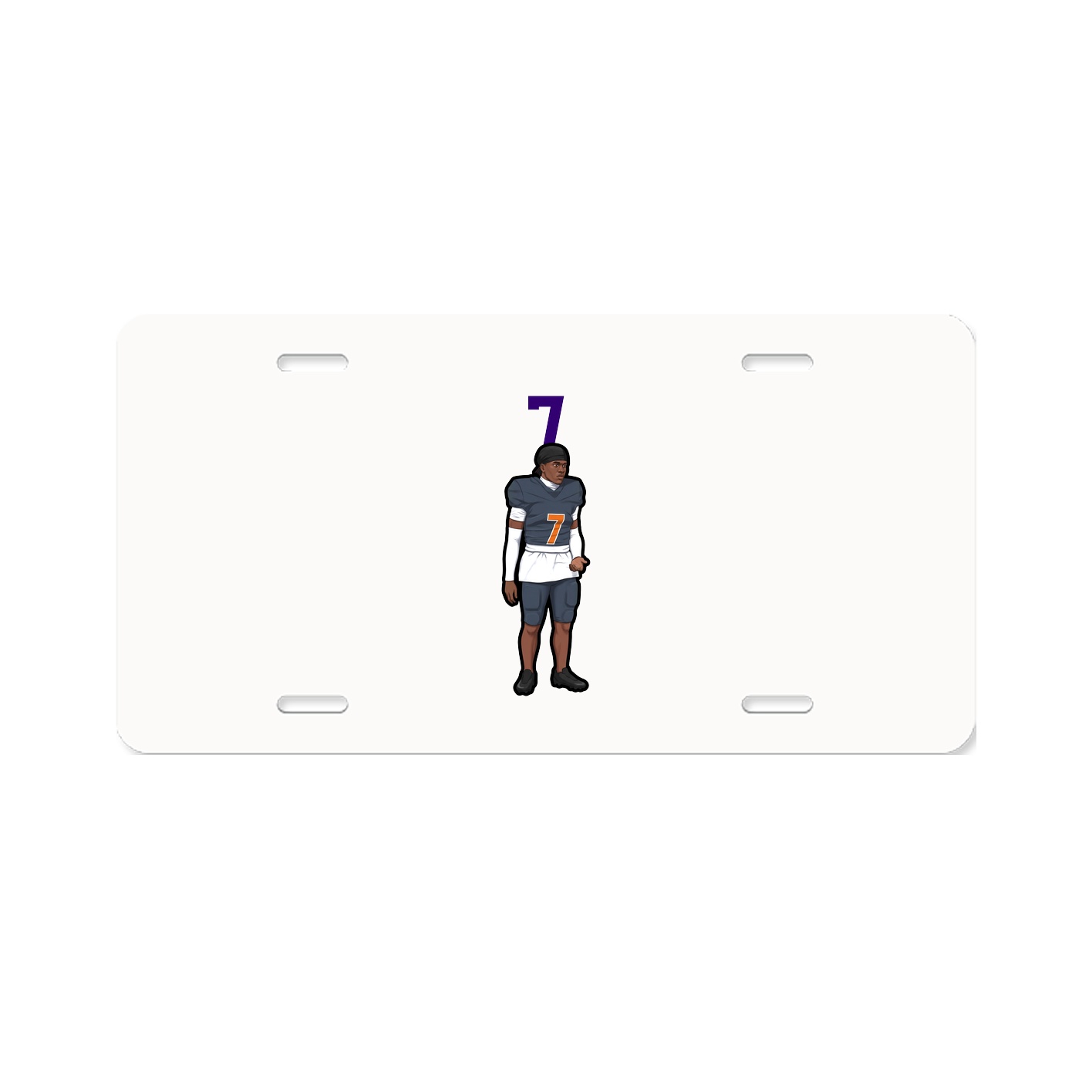 License Plate — Number Top in Classic