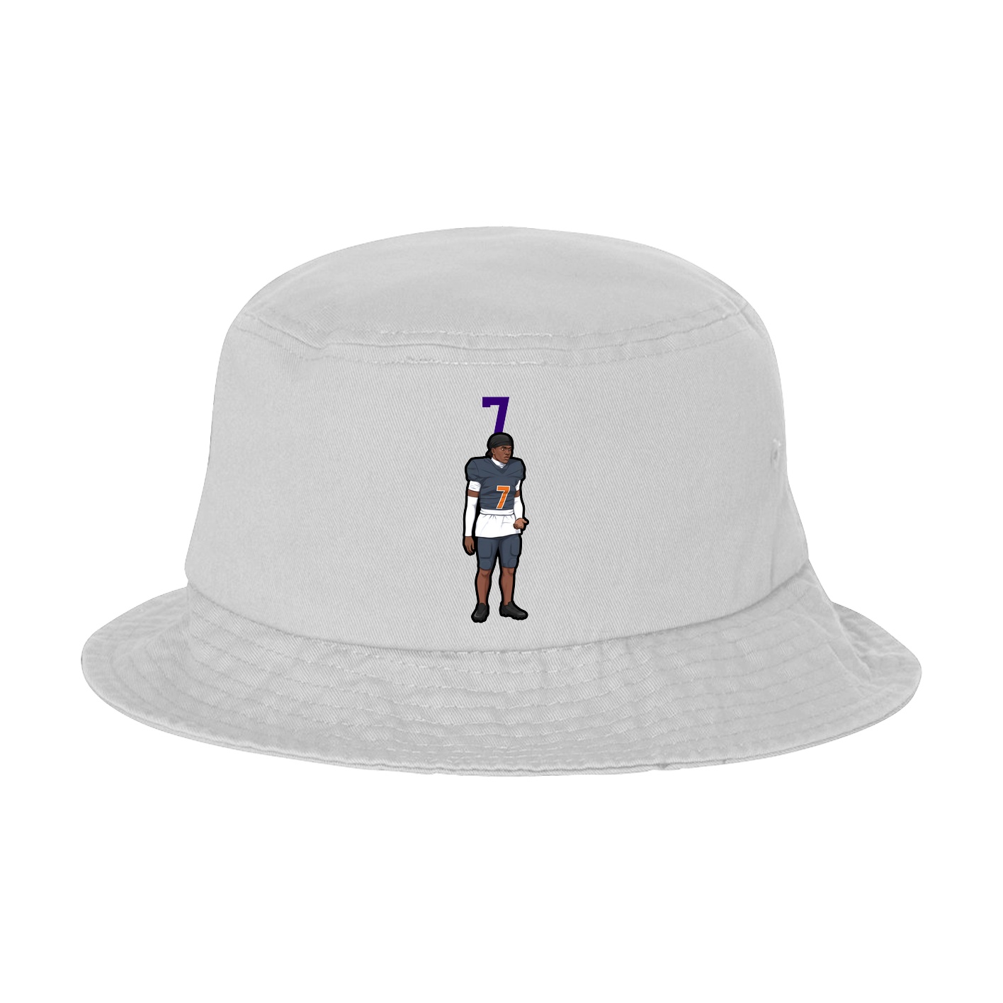 Bucket Cap — Number Top in White