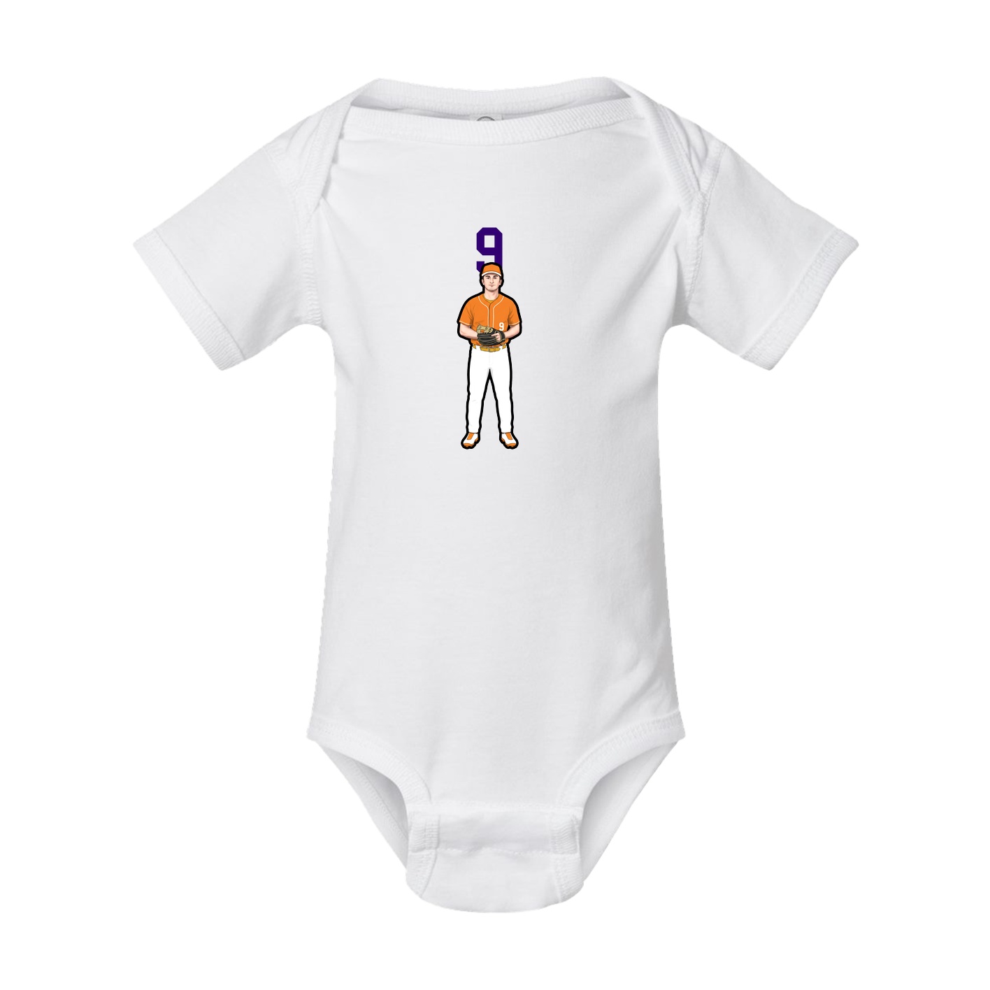 Baby Onesie — Number Top in White