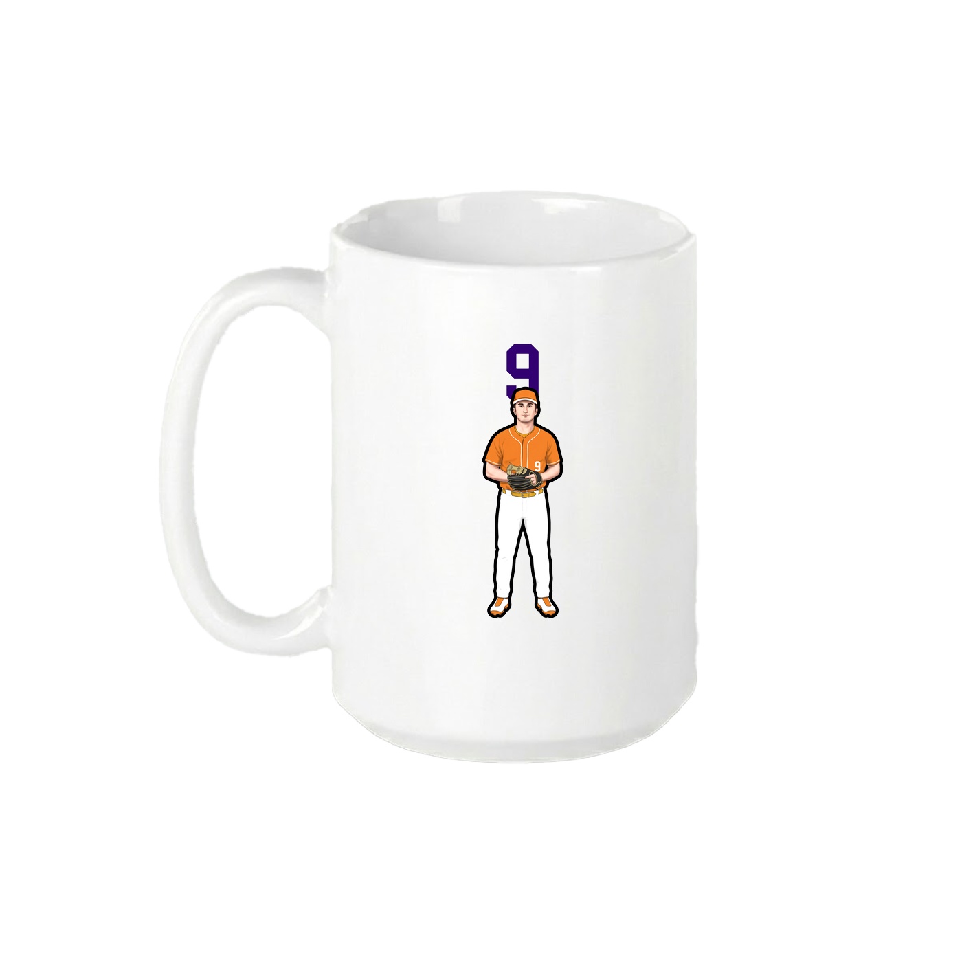 15oz Coffee Mug — Number Top in White