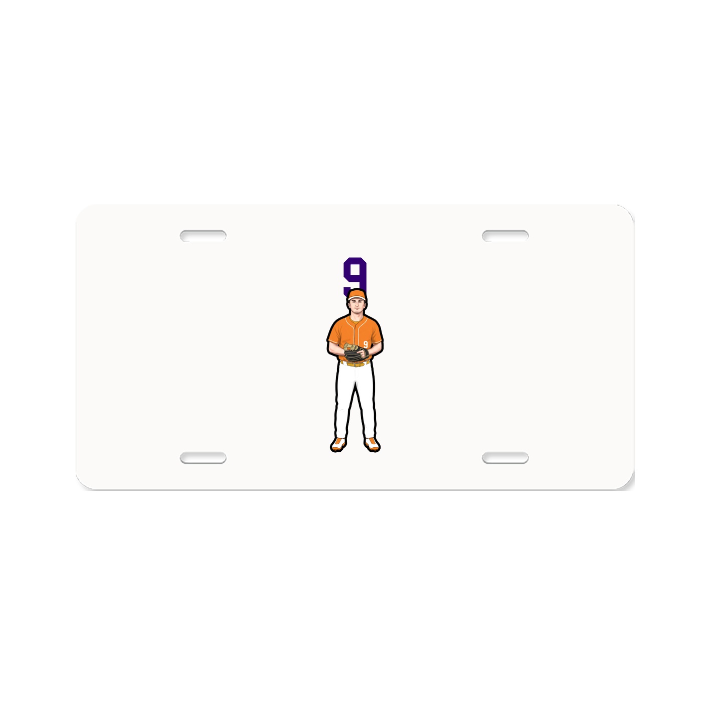 License Plate — Number Top in Classic