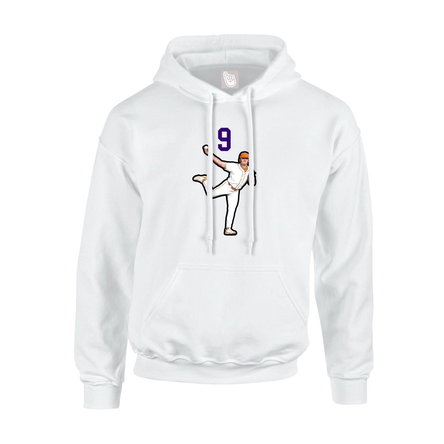 Hoodie — Number Top in White
