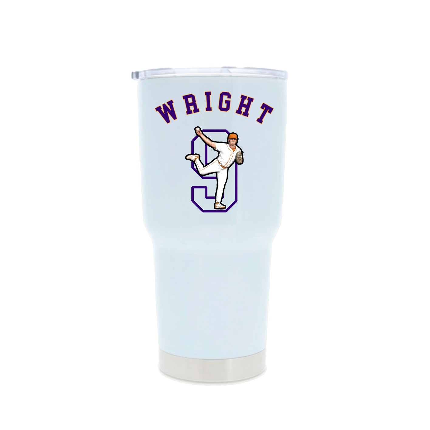 30oz Stainless Steel Tumbler — Shirsey Arch in White