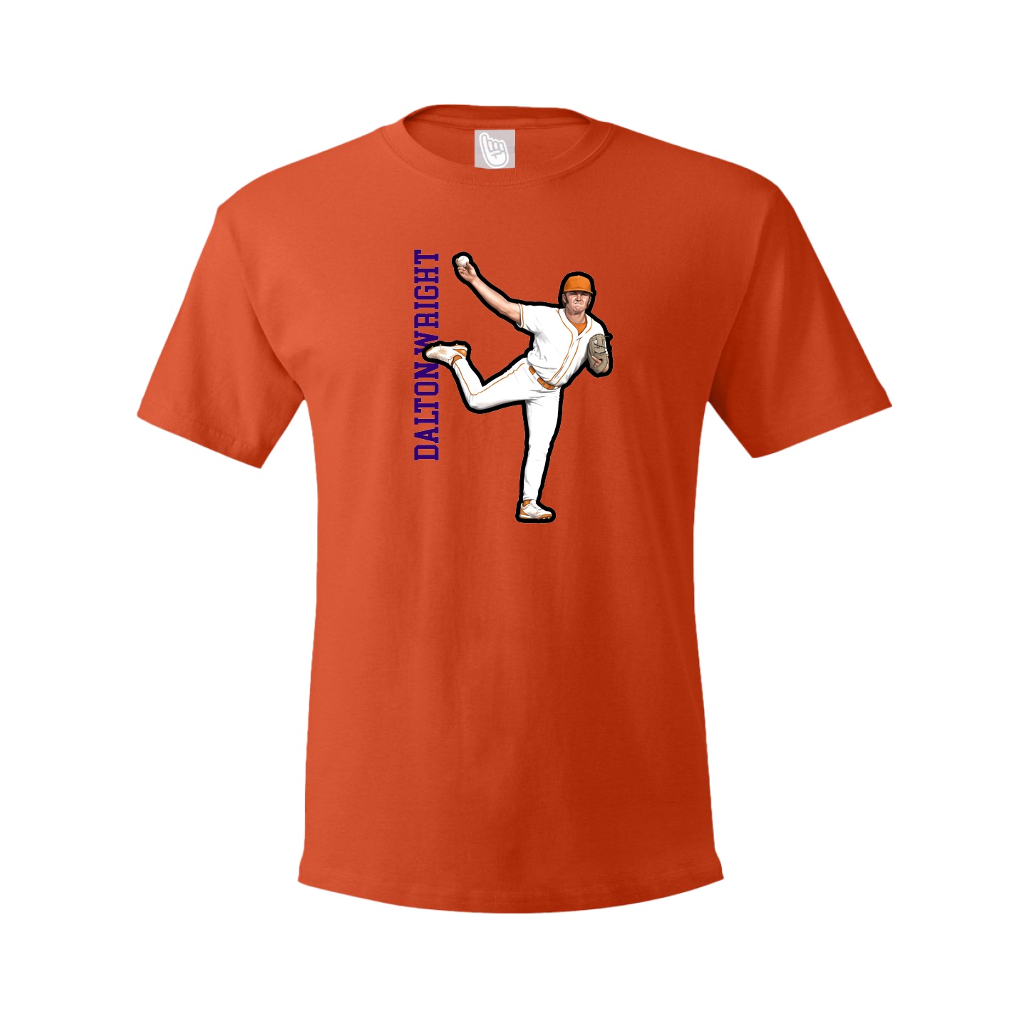 Youth Tee — Name Vertical in Orange
