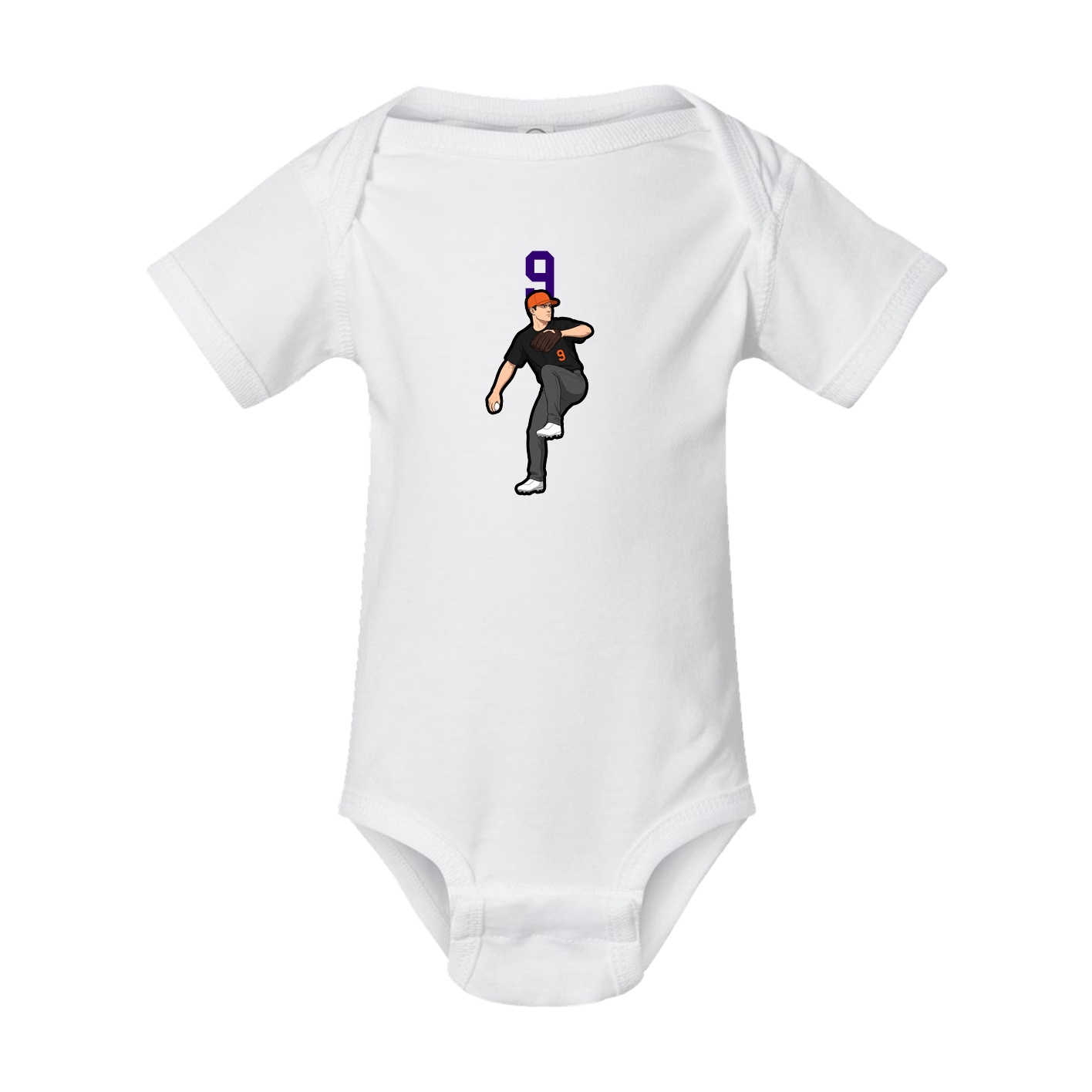 Baby Onesie — Number Top in White