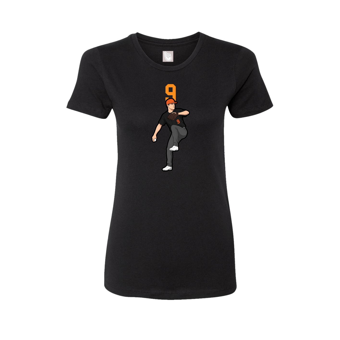 Womens Tee — Number Top in Black