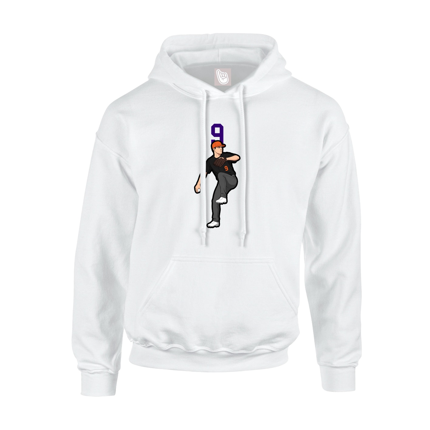 Hoodie — Number Top in White