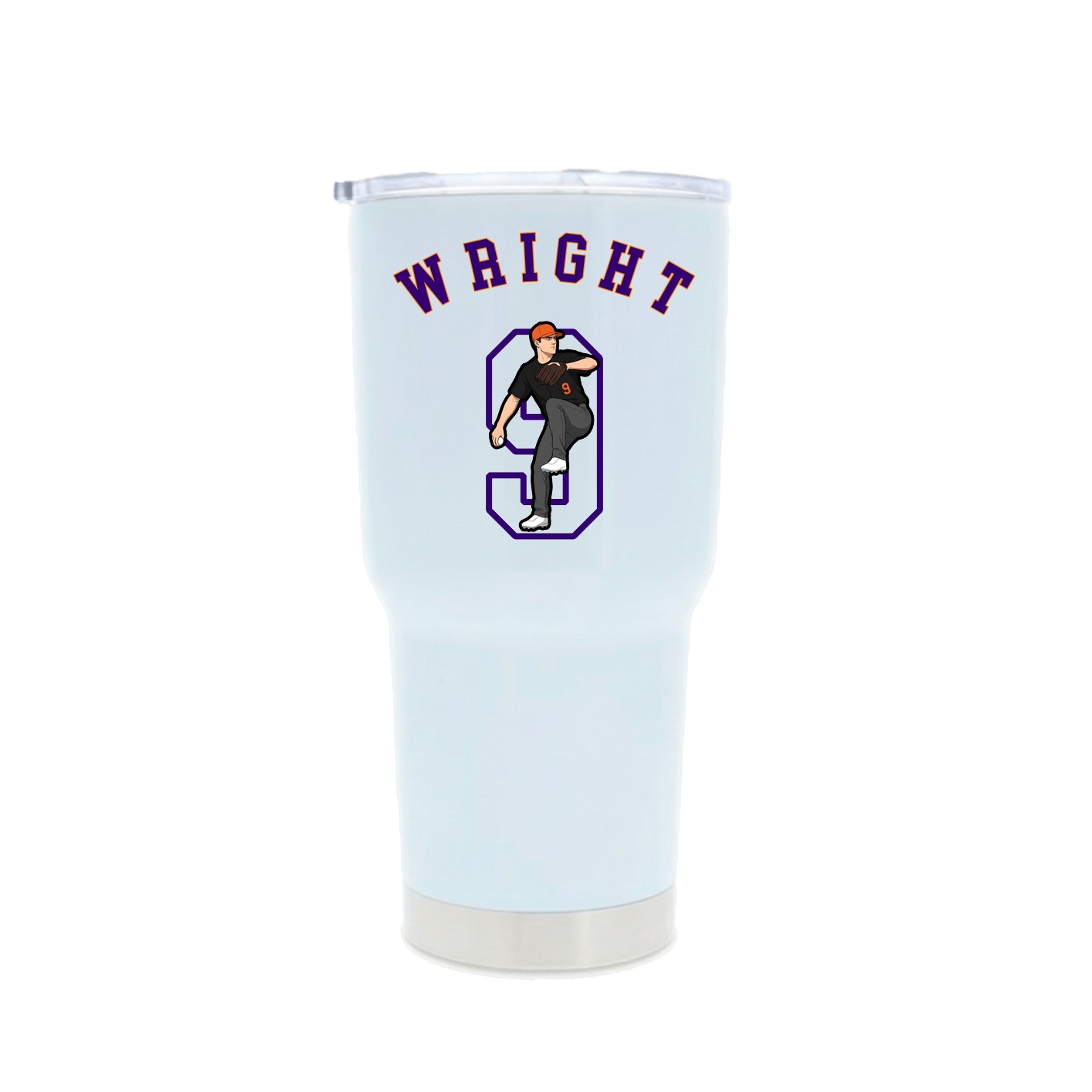 30oz Stainless Steel Tumbler — Shirsey Arch in White