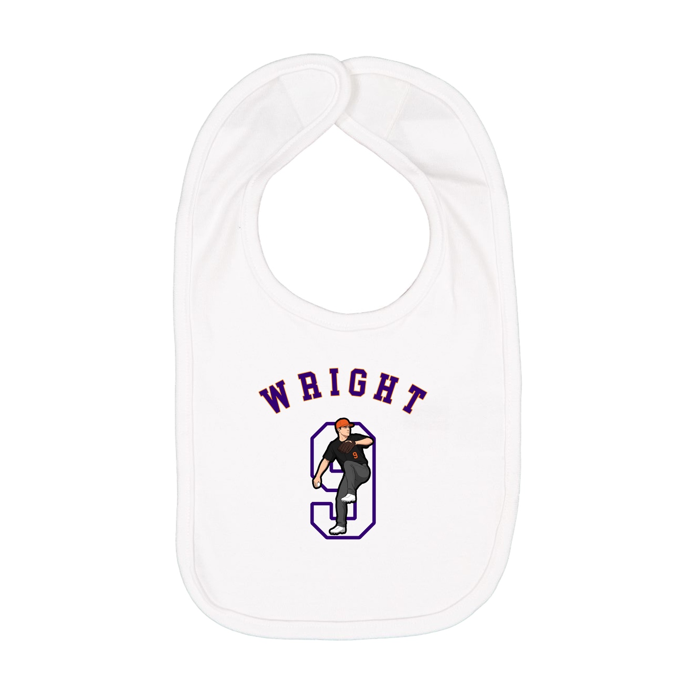 Infant Bib — Shirsey Arch in White