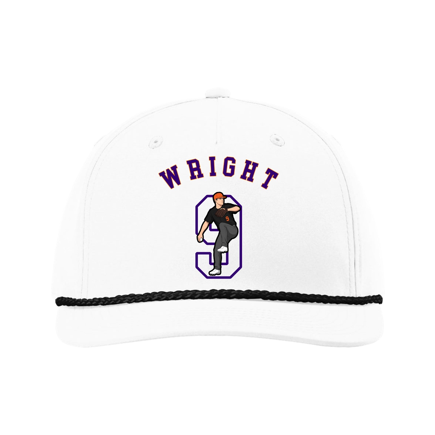 Five-Panel Classic Rope Cap — Shirsey Arch in White