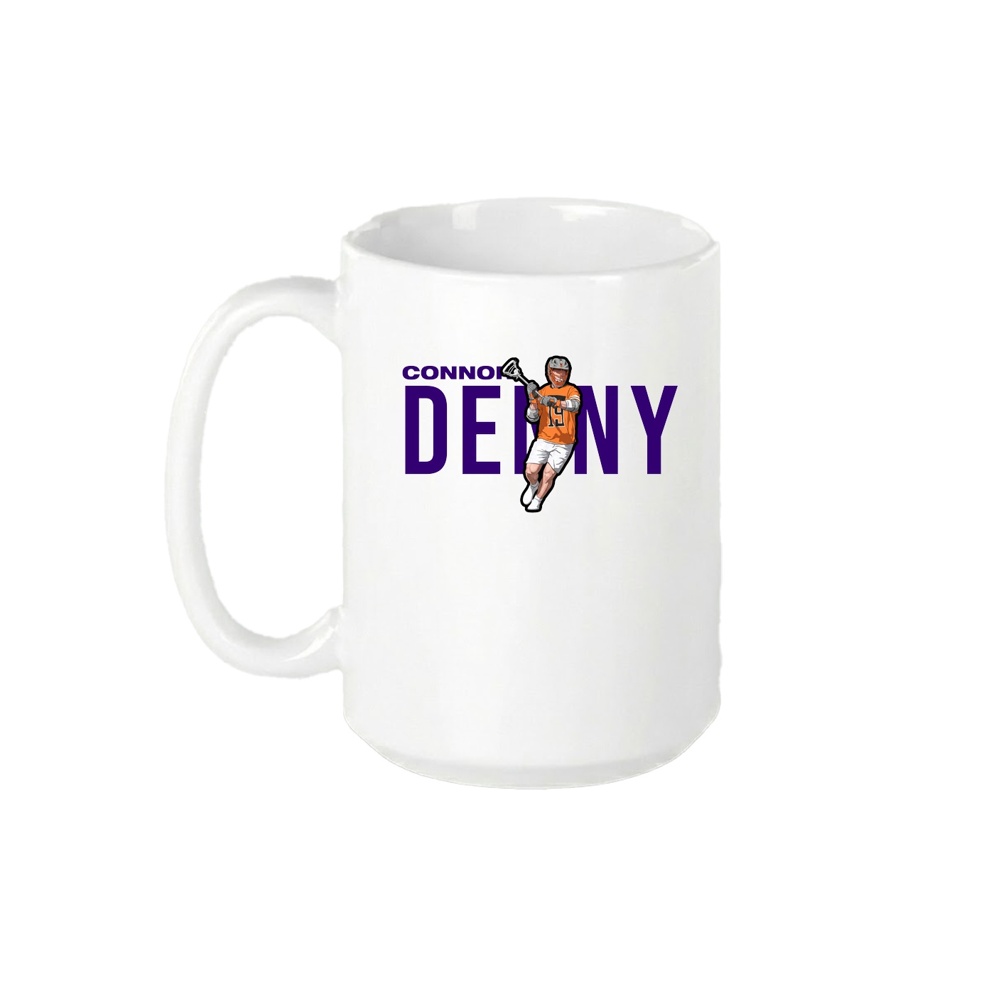 15oz Coffee Mug — Player Name in White