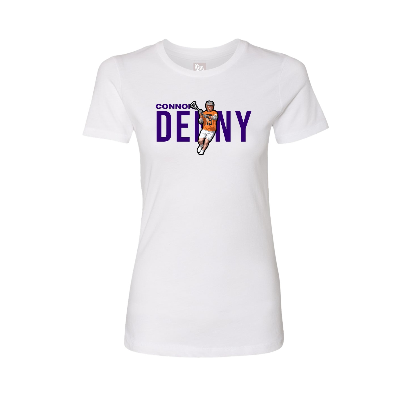 Fitted Women's Tee — Player Name in White