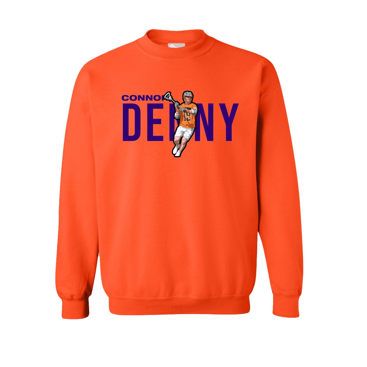Fleece Crew — Player Name in Orange
