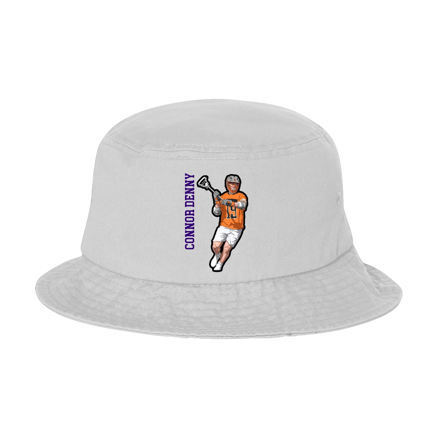 Bucket Cap — Name Vertical in White