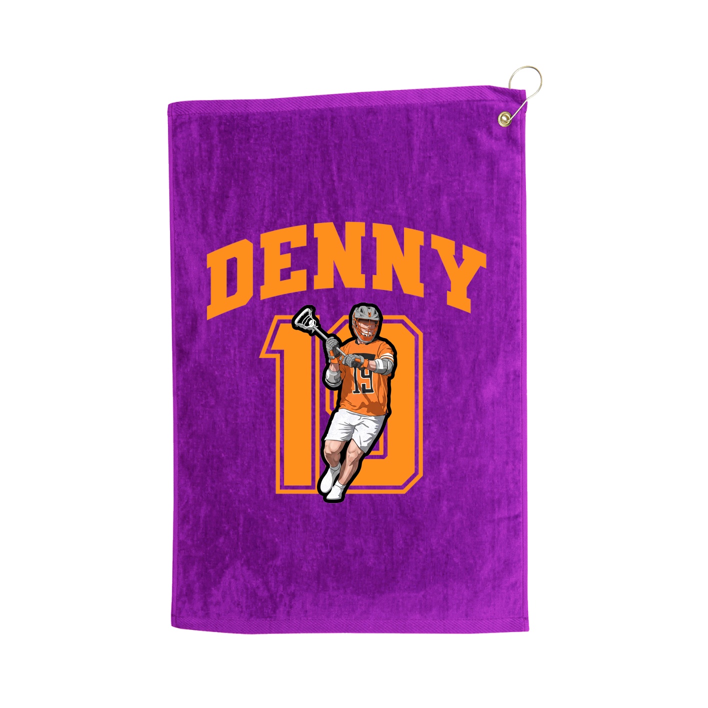 Golf Towel — Number in Purple