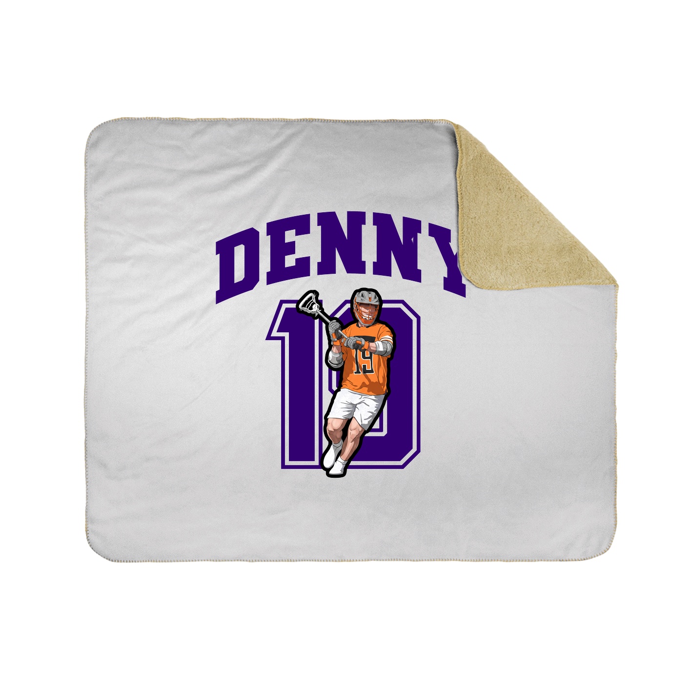 Throw Blanket — Number in White