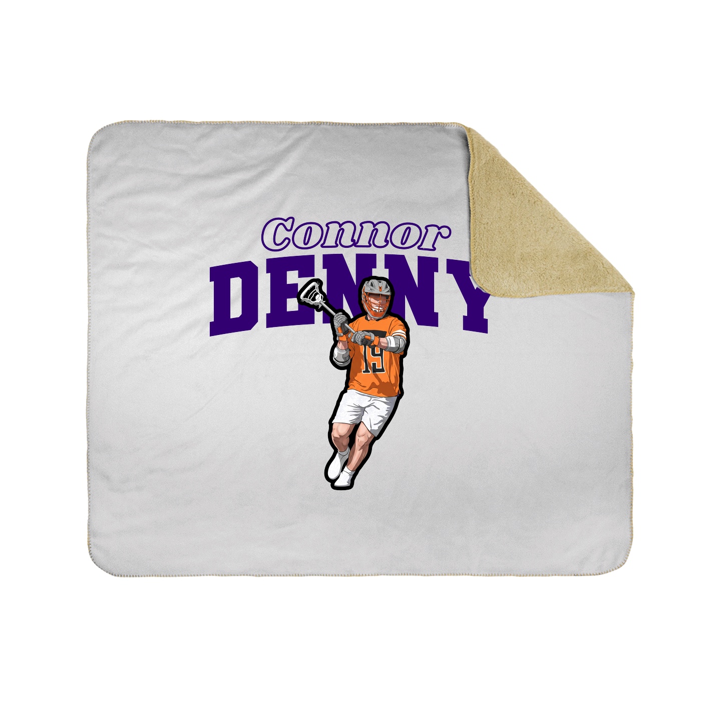 Throw Blanket — Name Arch in White
