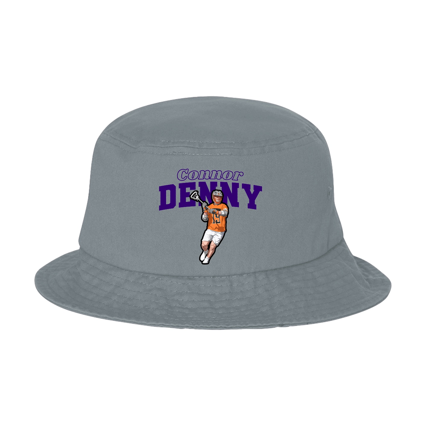 Bucket Cap — Name Arch in Grey