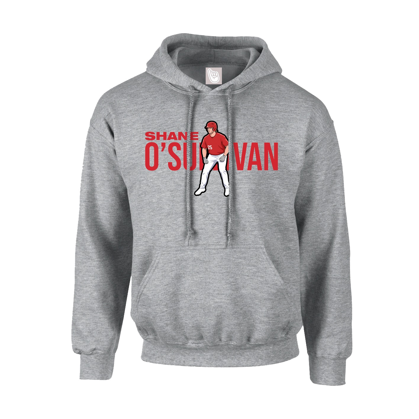 Hoodie — Player Name in Grey