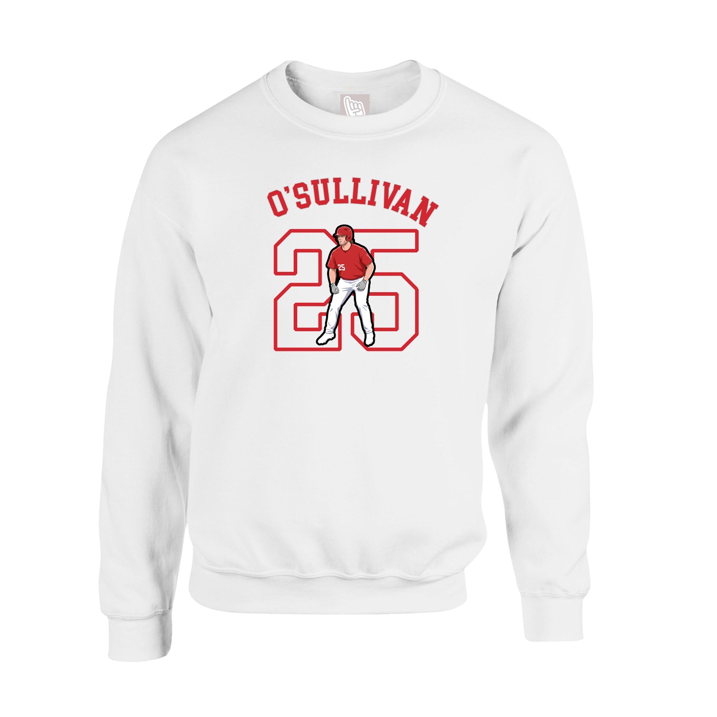 Fleece Crew — Shirsey Arch in White