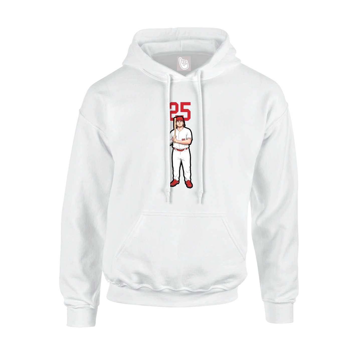 Hoodie — Number Top in White