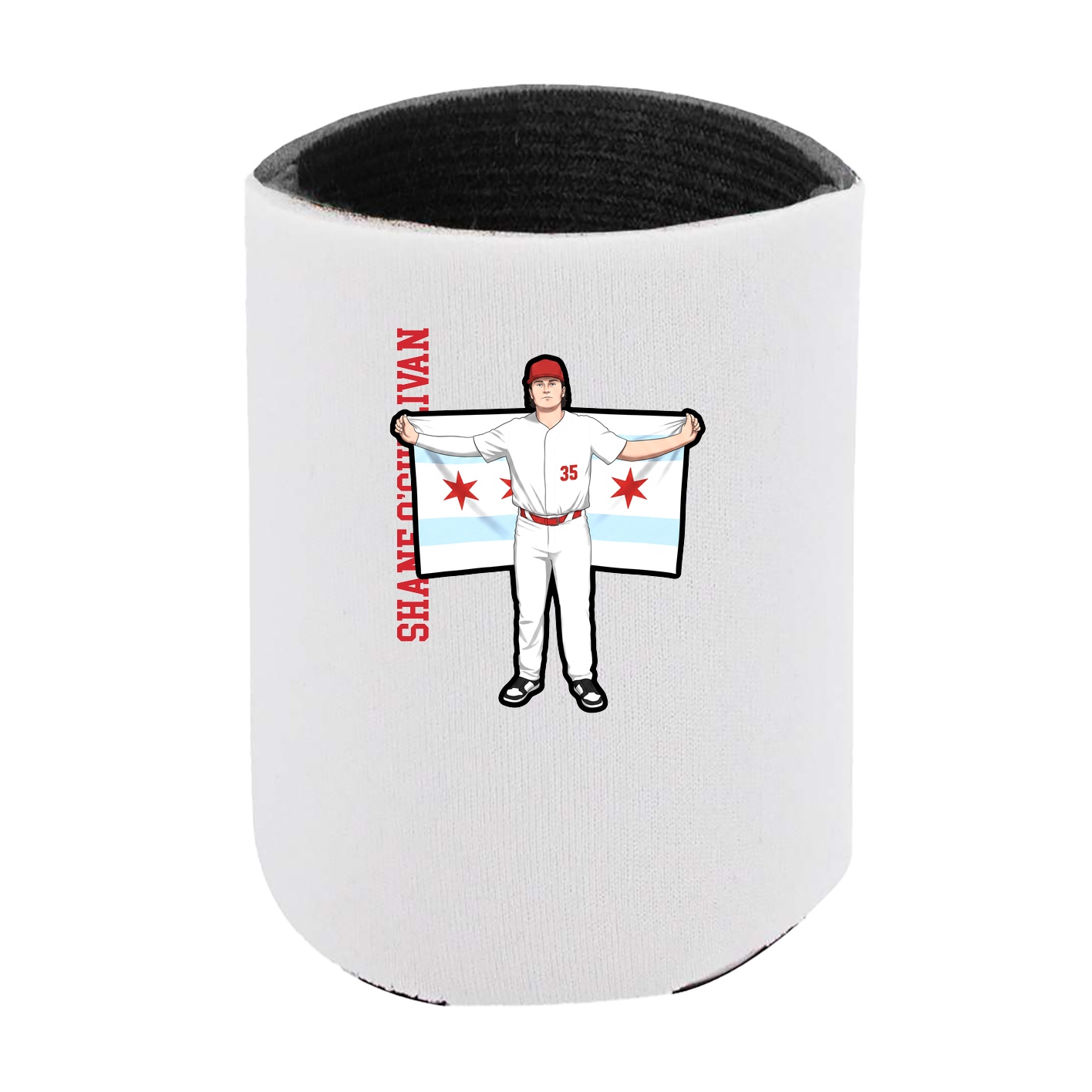 Can Holder — Name Vertical in White