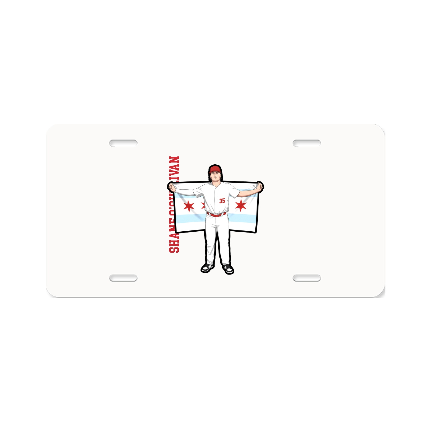 License Plate — Name Vertical in Classic