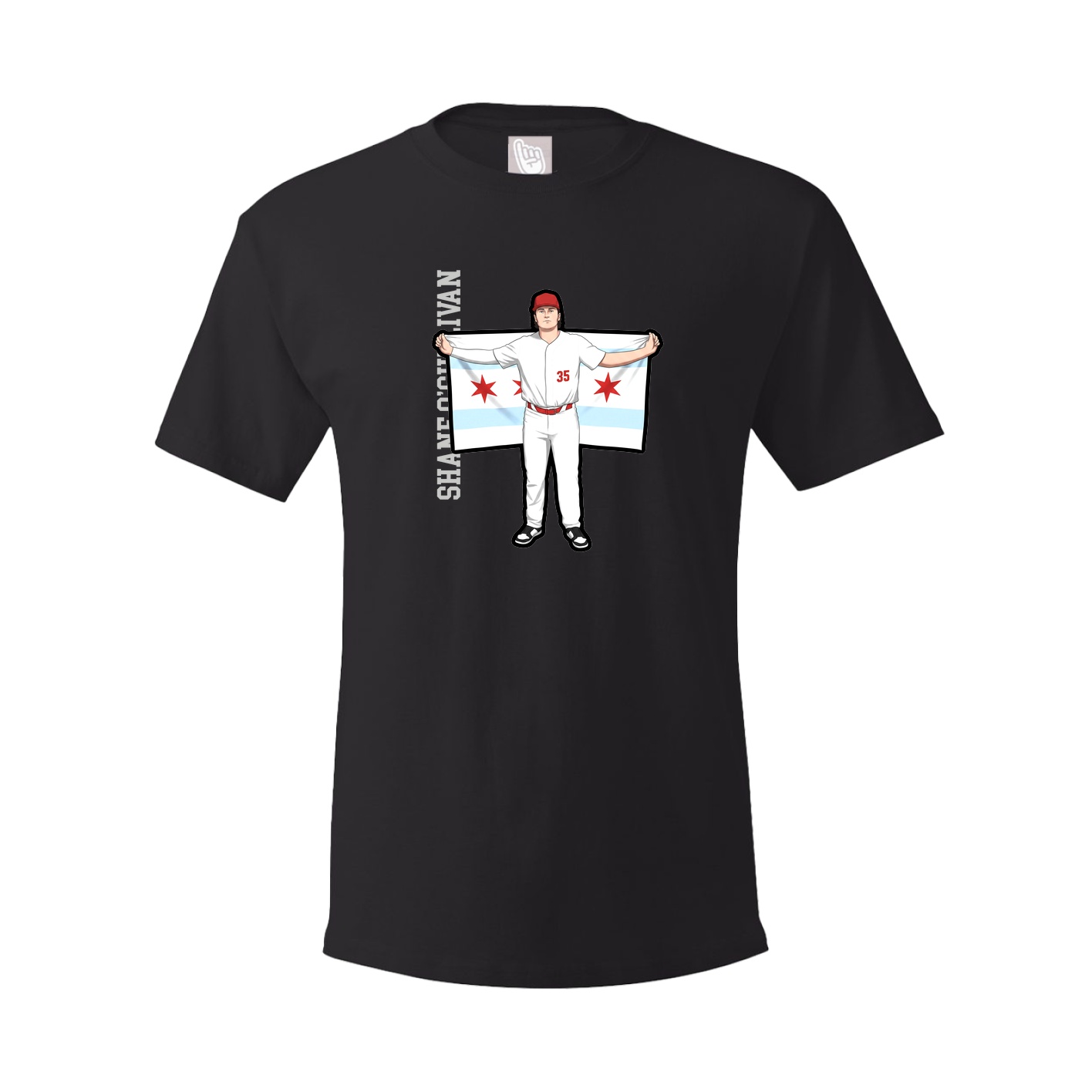 Youth Tee — Name Vertical in Black