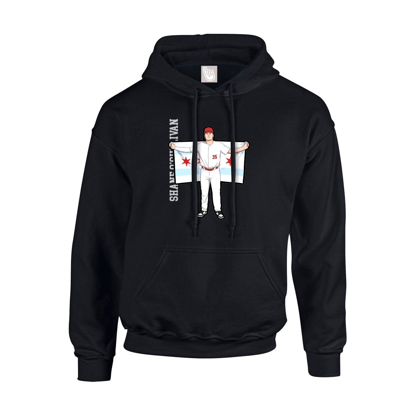 Youth Hoodie — Name Vertical in Black