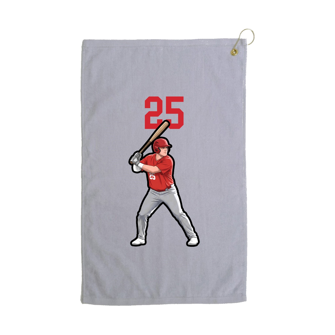 Golf Towel — Number Top in Grey