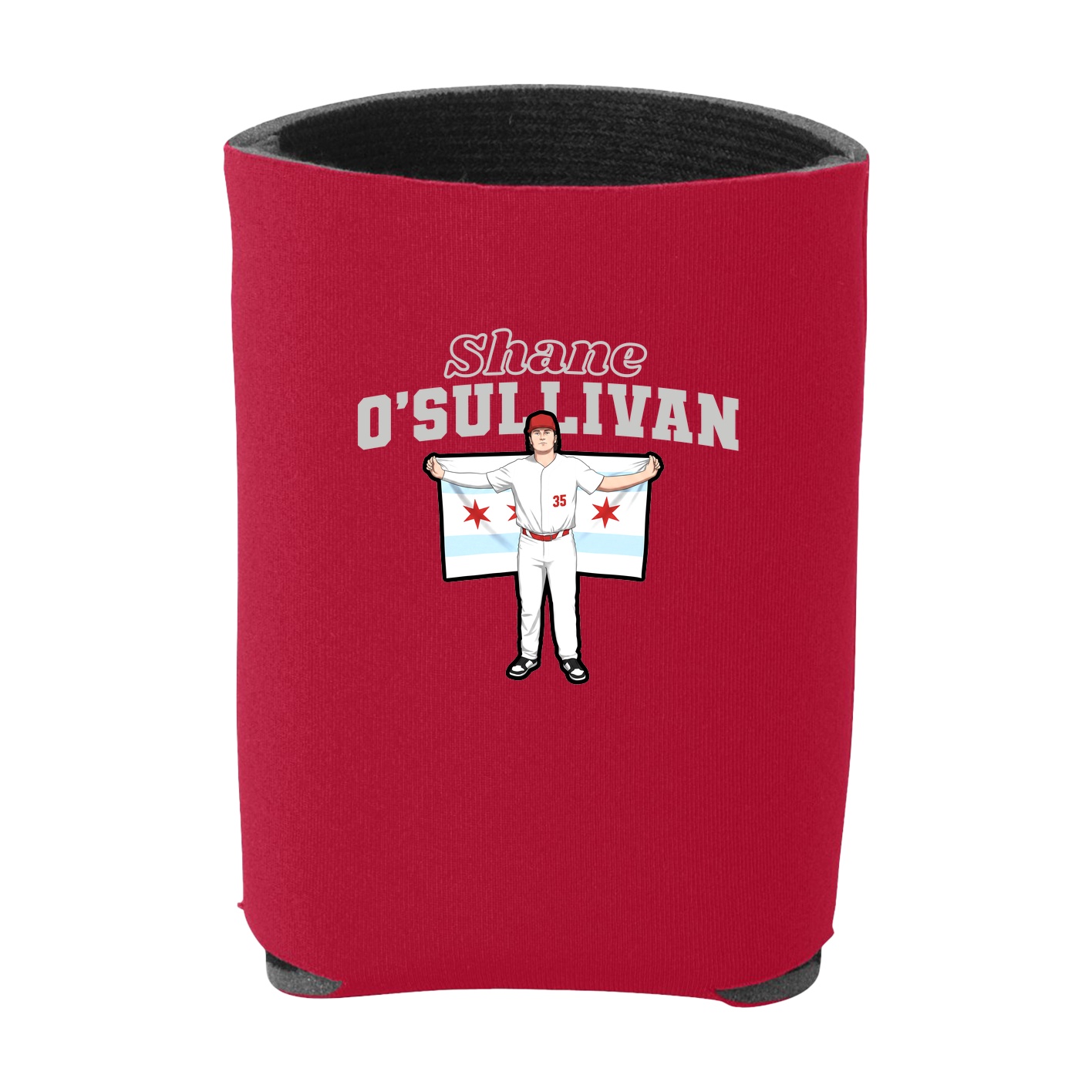Can Holder — Name Arch in Red