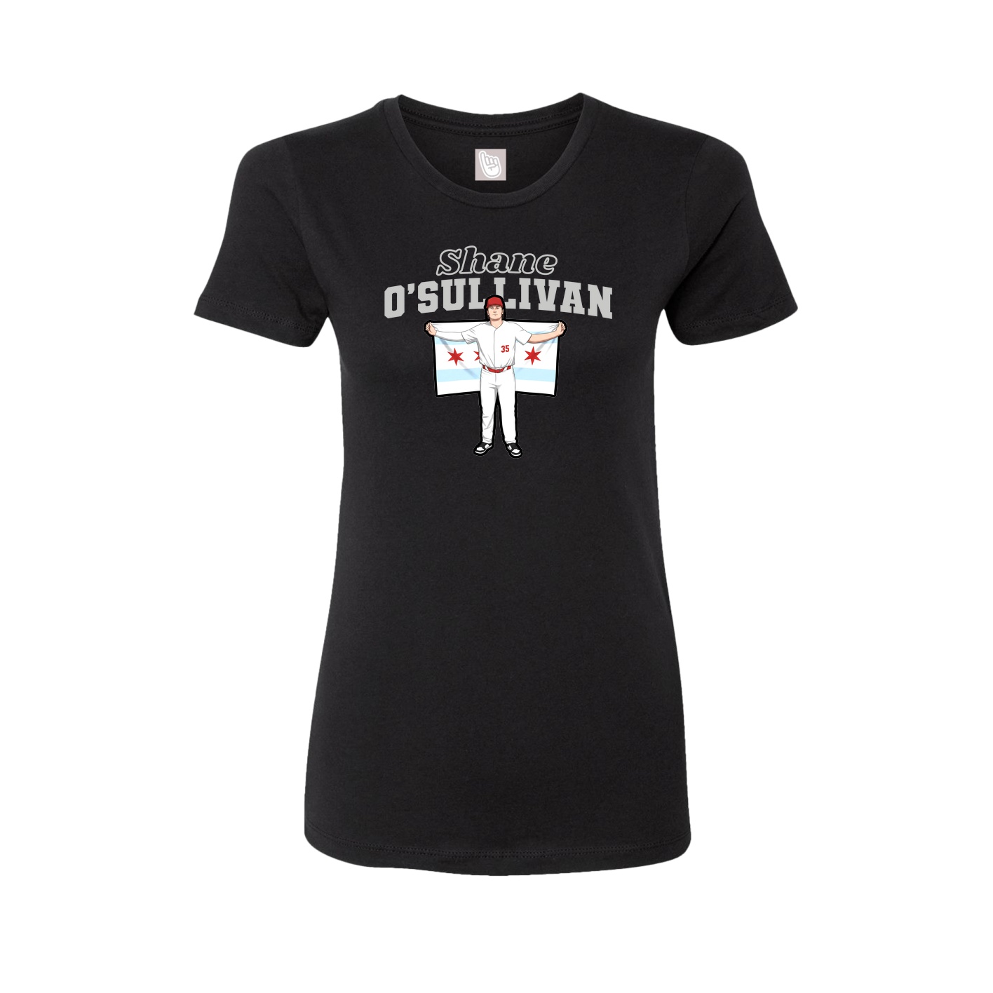 Fitted Women's Tee — Name Arch in Black