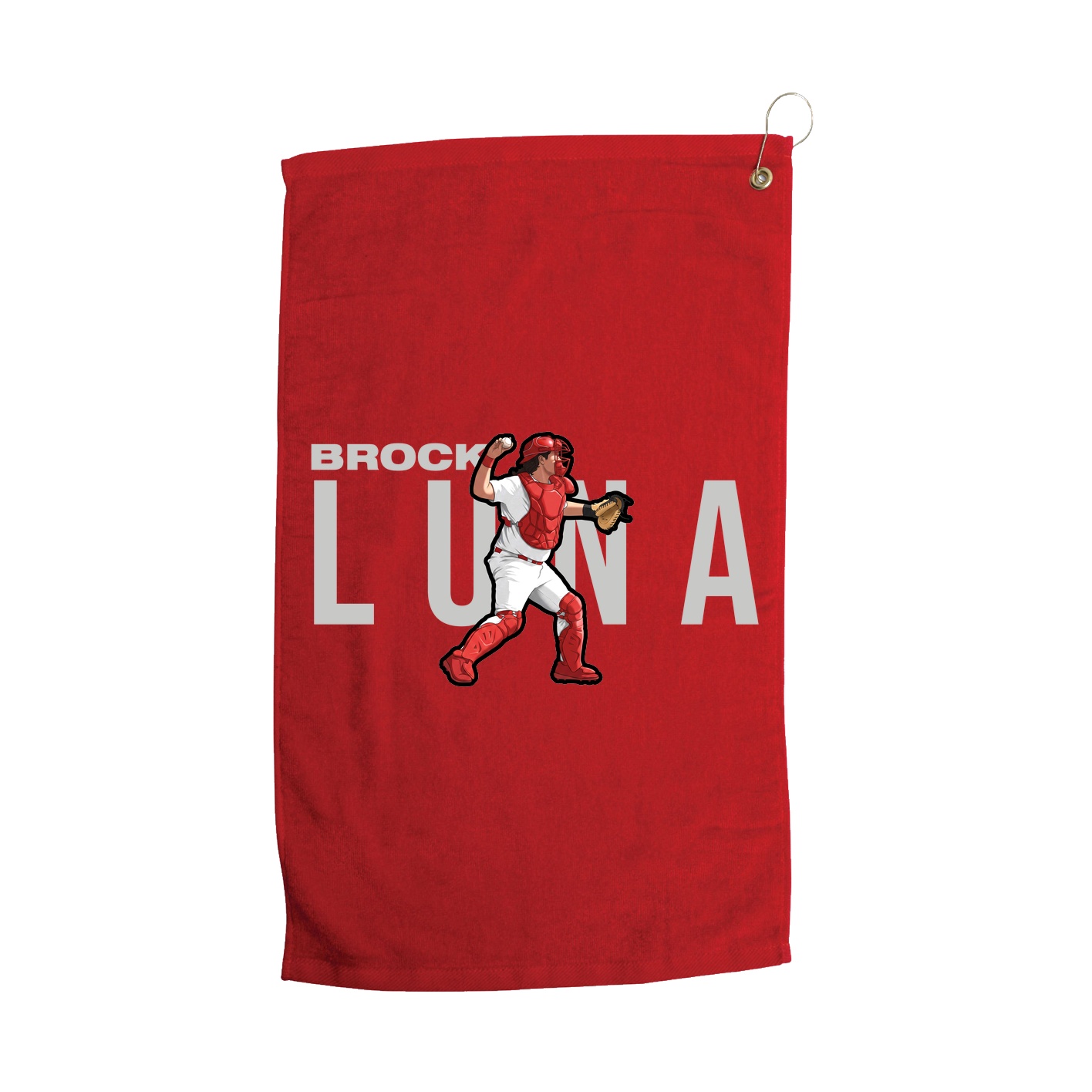 Golf Towel — Player Name in Red