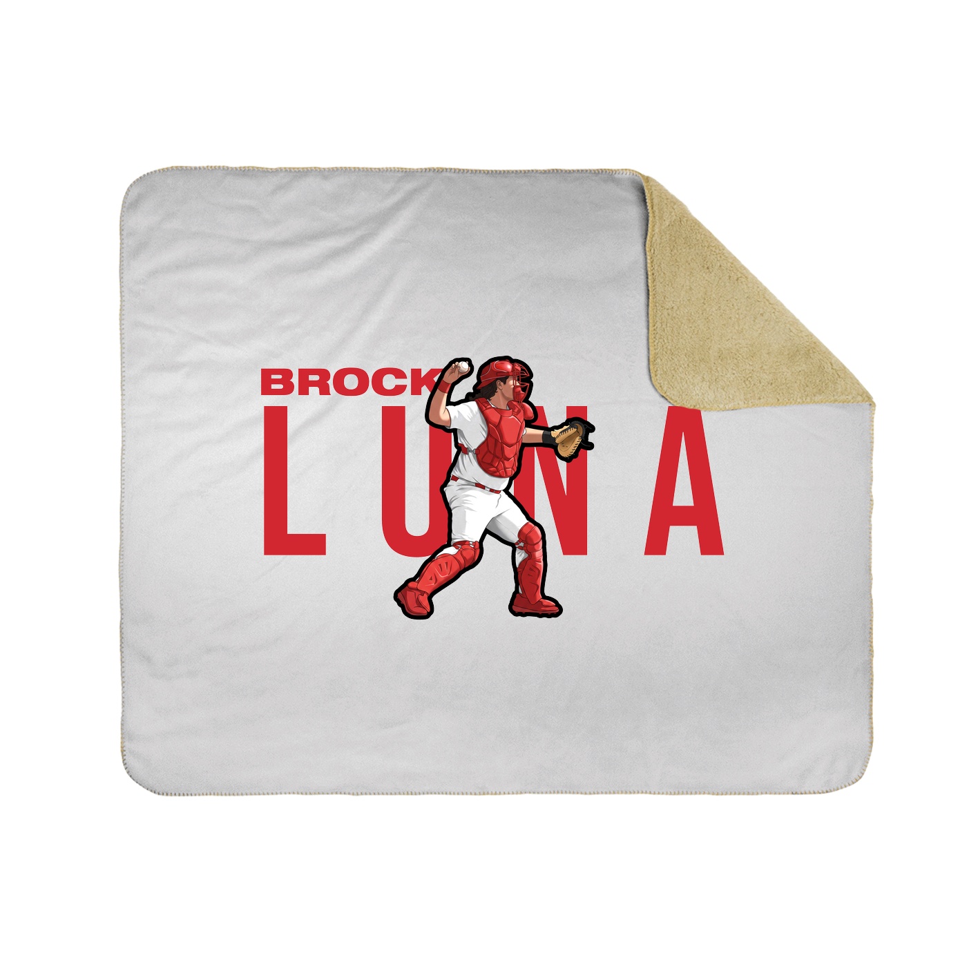 Throw Blanket — Player Name in White