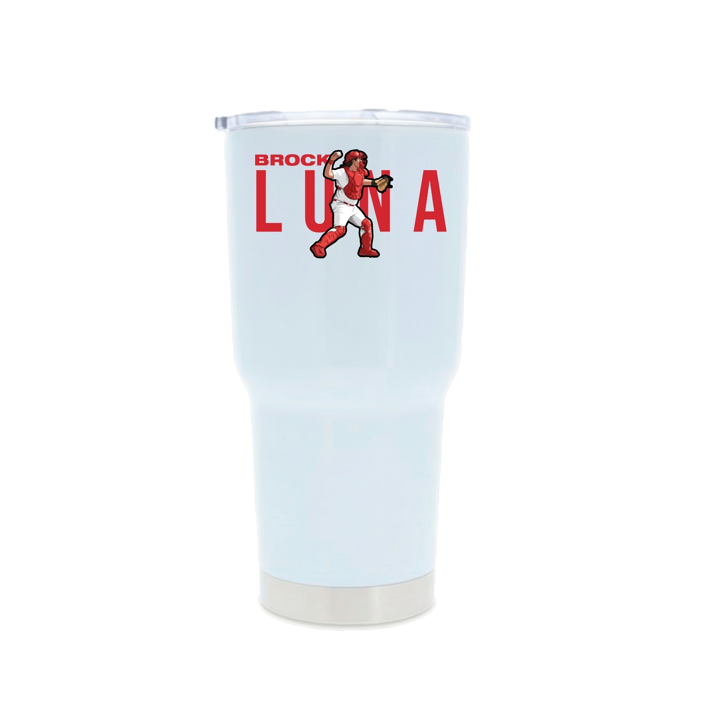 30oz Stainless Steel Tumbler — Player Name in White