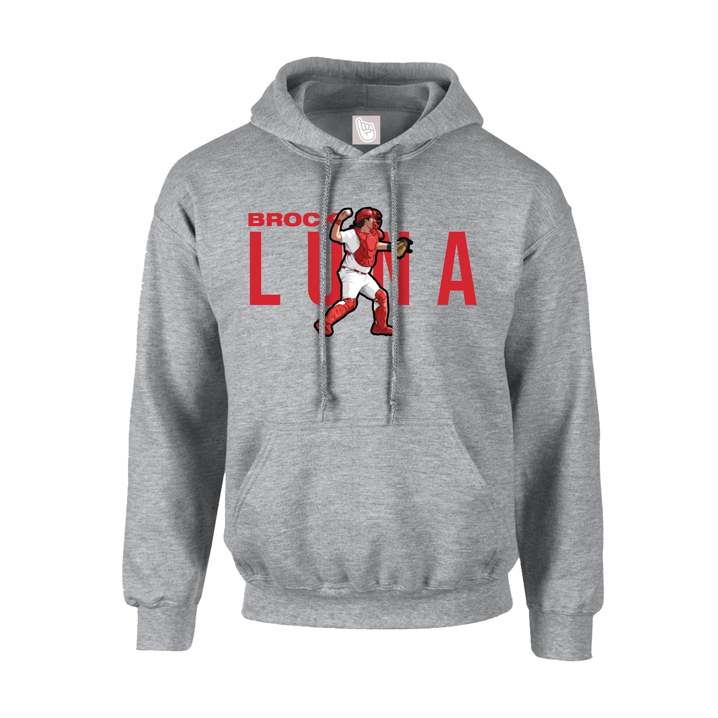 Youth Hoodie — Player Name in Grey