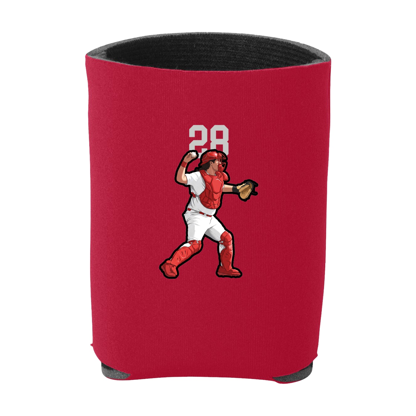 Can Holder — Number Top in Red