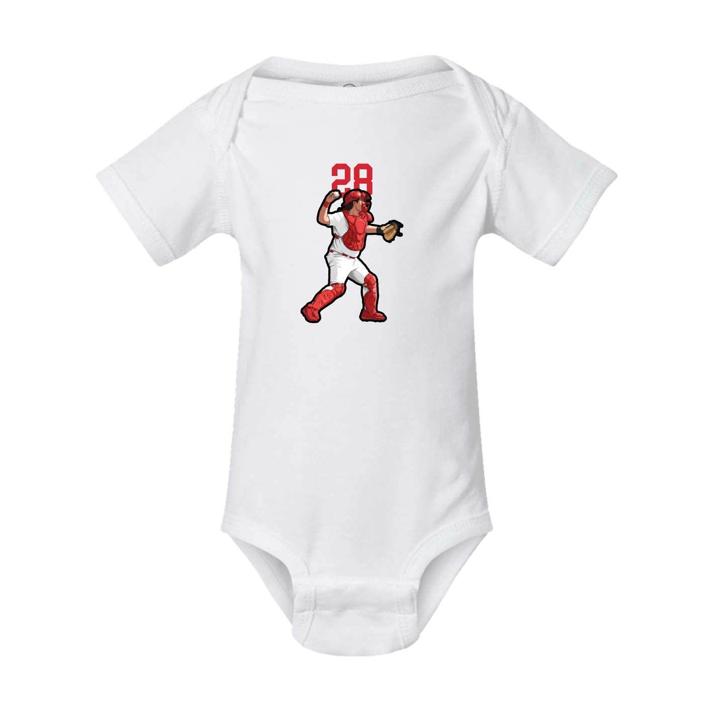 Baby Onesie — Number Top in White