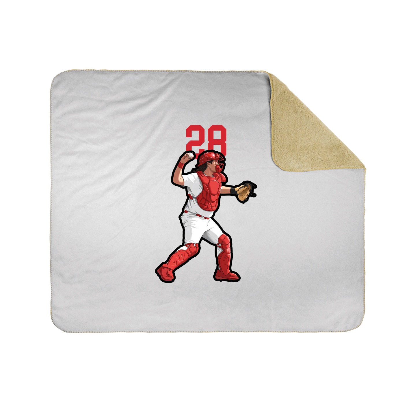 Throw Blanket — Number Top in White