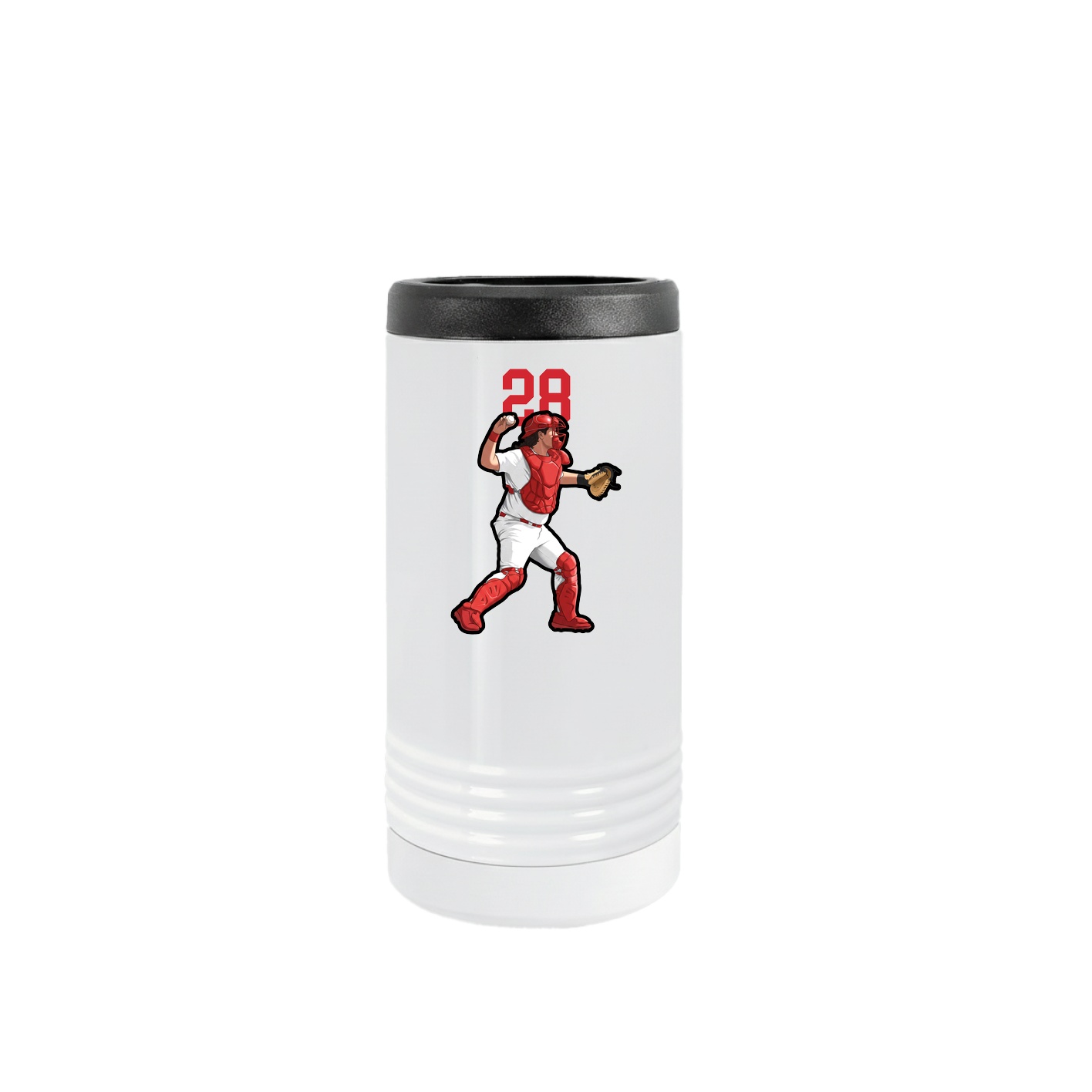 Slim Beverage Holder — Number Top in White