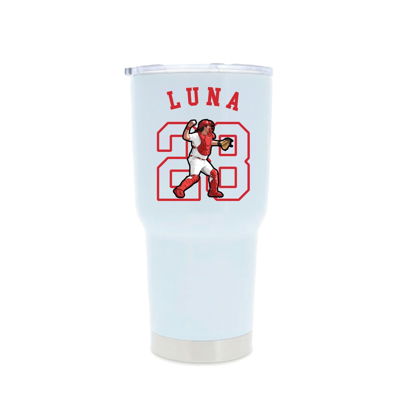 30oz Stainless Steel Tumbler — Shirsey Arch in White
