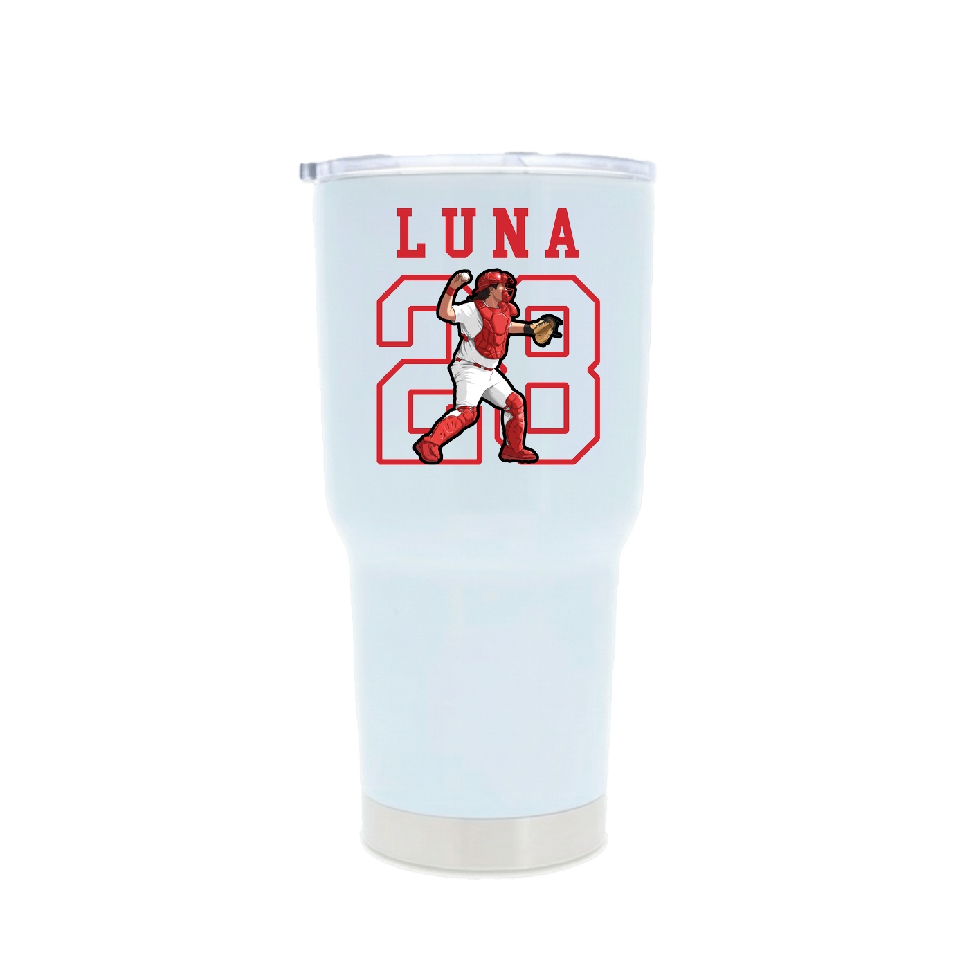 30oz Stainless Steel Tumbler — Shirsey in White